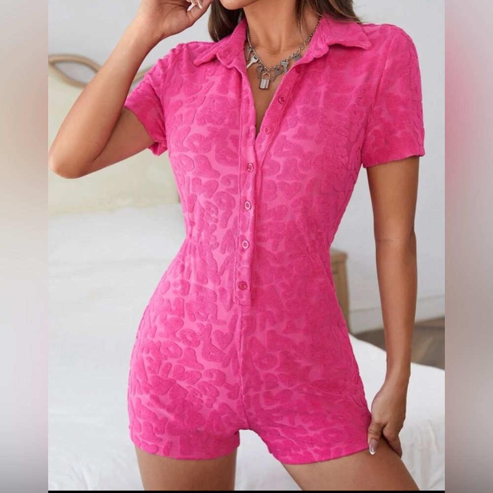 Hot pink jumpsuit